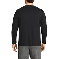 Lands' End Big & Tall Knit Rib Pajama Henley T-Shirt