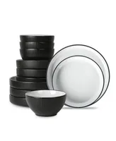 Christian Siriano Larosso Full 12 Pc. Dinnerware Set, Service for 4