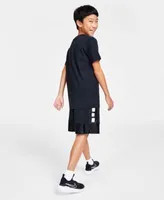 Nike Big Kids Sportswear Printed T Shirt Elite Dri Fit Basketball Shorts Flex Runner 2 Slip On Running Sneakers From Finish Line