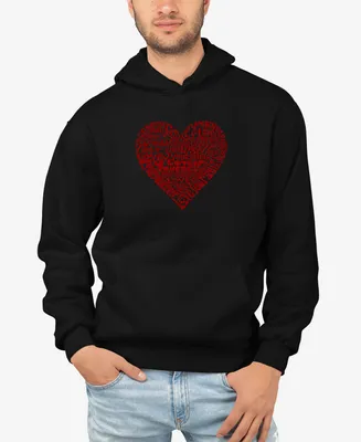 La Pop Art Men's Love Yourself Word Hooded Sweatshirt