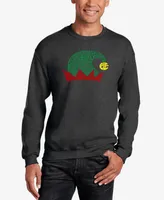 La Pop Art Men's Christmas Elf Hat Word Crewneck Sweatshirt