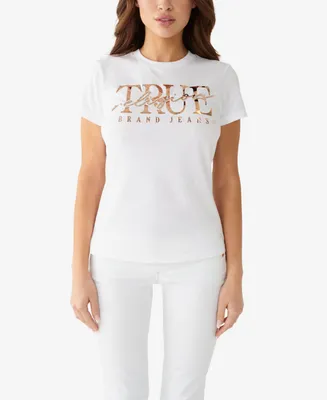 True Religion Women's Short Sleeve Slim Crew T-shirt
