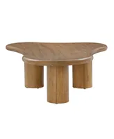 Tov Furniture 1 Piece Gotham Acacia Modern Abstract Design Coffee Table