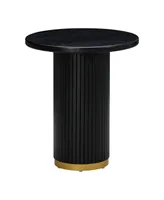 Tov Furniture 1 Piece Oak Brass Accent Entry Table