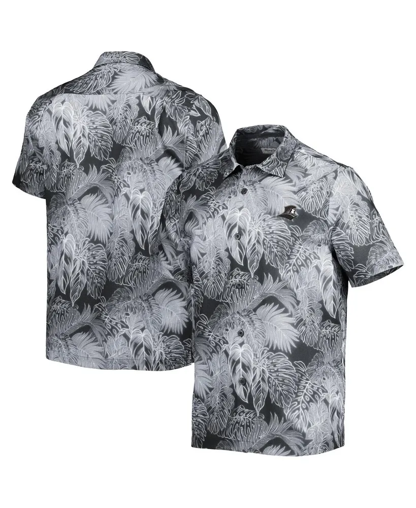 Atlanta Braves Tommy Bahama Bahama Coast Luminescent Fronds IslandZone  Button-Up Camp Shirt - Blue