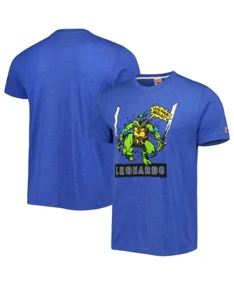 Men's and Women's Homage Royal Teenage Mutant Ninja Turtles Leonardo Tri-Blend T-shirt