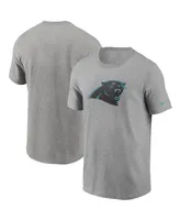 Men's Nike Heathered Gray Carolina Panthers Primary Logo T-shirt