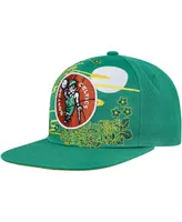 Men's Mitchell & Ness Kelly Green Boston Celtics Hardwood Classics Asian Heritage Scenic Snapback Hat