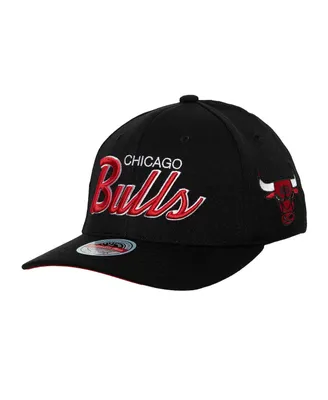 Men's Mitchell & Ness Black Chicago Bulls Mvp Team Script 2.0 Stretch-Snapback Hat