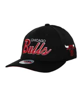 Men's Mitchell & Ness Black Chicago Bulls Mvp Team Script 2.0 Stretch-Snapback Hat