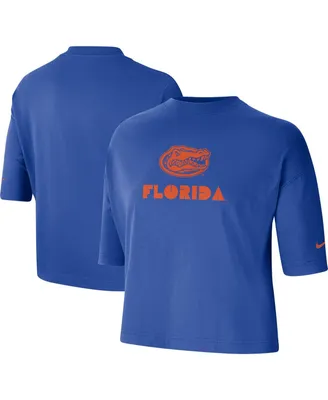 Women's Nike Royal Florida Gators Crop Performance T-shirt
