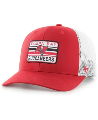 Men's '47 Brand Red, White Tampa Bay Buccaneers Drifter Adjustable Trucker Hat