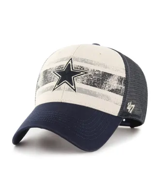 Men's '47 Brand Cream Dallas Cowboys Breakout Mvp Trucker Adjustable Hat