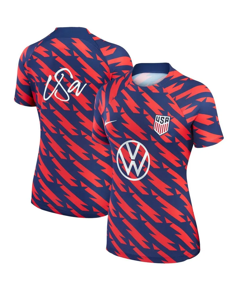 Women's Nike Red Usmnt 2023 Strike Drill Pre-Match Jersey