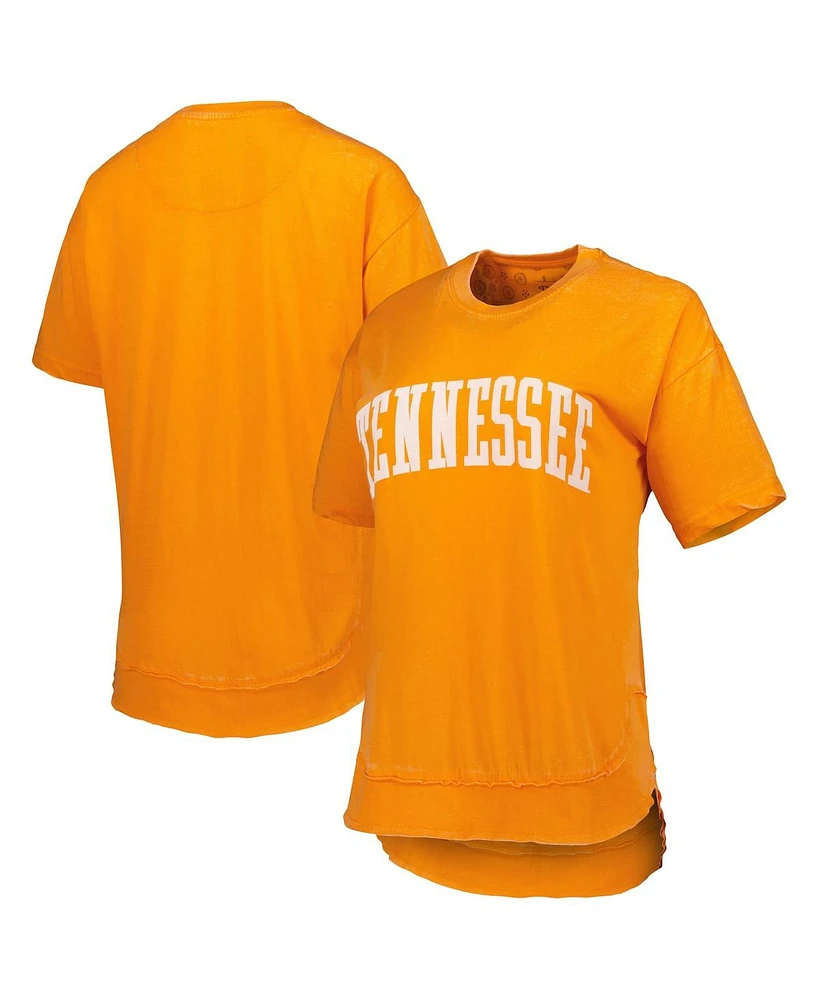 Women's Pressbox Tennessee Orange Volunteers Arch Poncho T-shirt