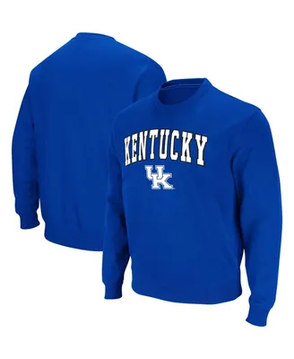 Men's Colosseum Royal Kentucky Wildcats Arch and Logo Pullover Sweatshirt