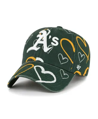 Big Girls '47 Brand Green Oakland Athletics Adore Clean Up Adjustable Hat