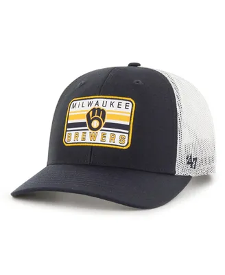 Men's '47 Brand Navy Milwaukee Brewers Drifter Trucker Adjustable Hat