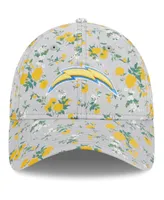 Women's New Era Gray Los Angeles Chargers Bouquet 9TWENTY Adjustable Hat