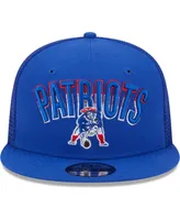 Men's New Era Navy New England Patriots Historic Grade Trucker 9FIFTY Snapback Hat