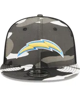 Men's New Era Urban Camo Los Angeles Chargers 9FIFTY Trucker Snapback Hat