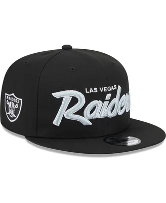 Men's New Era Black Las Vegas Raiders Main Script 9FIFTY Snapback Hat