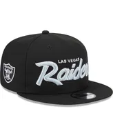 Men's New Era Black Las Vegas Raiders Main Script 9FIFTY Snapback Hat