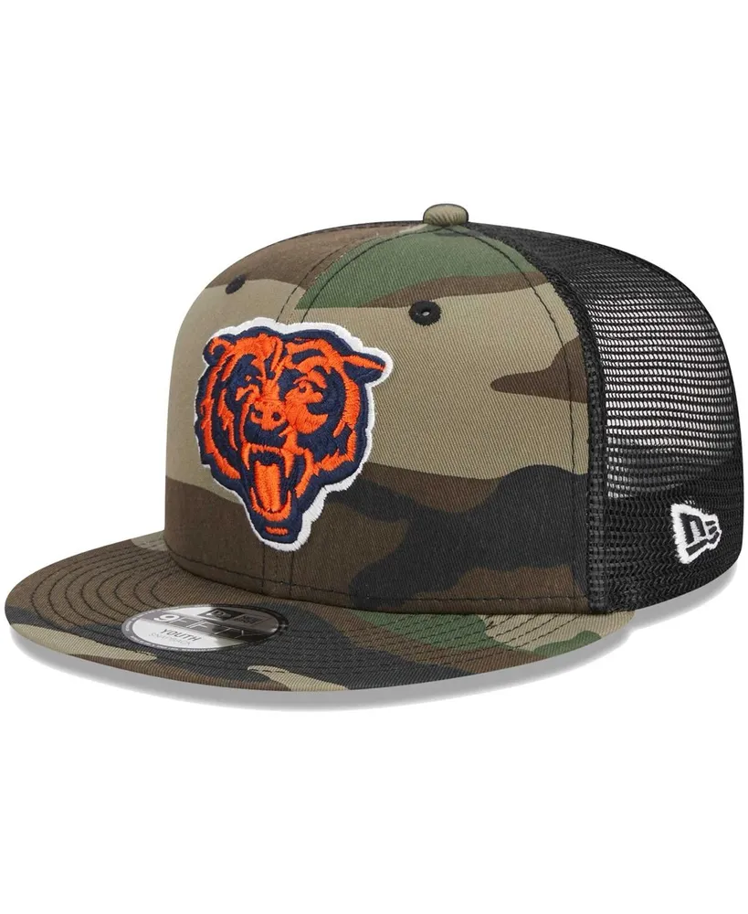 Big Boys and Girls New Era Camo Chicago Bears Alternate Logo Main Trucker 9FIFTY Snapback Hat