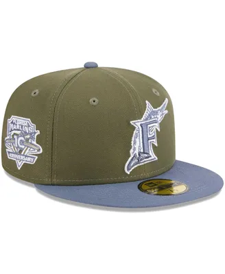 Men's New Era Olive, Blue Florida Marlins 59FIFTY Fitted Hat