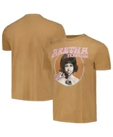 Men's Brown Aretha Franklin Washed Graphic T-shirt