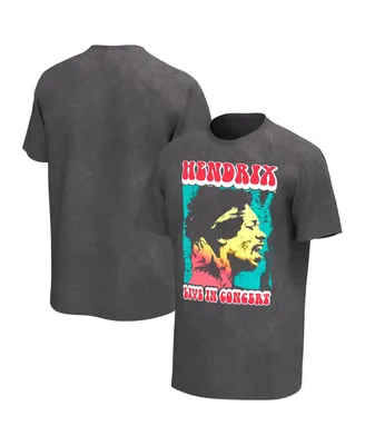 Men's Black Jimi Hendrix Live Concert Washed Graphic T-shirt