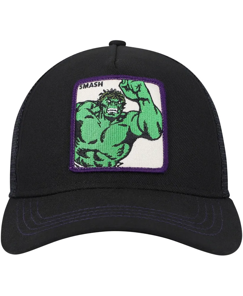 Men's Black Hulk Retro A-Frame Snapback Hat