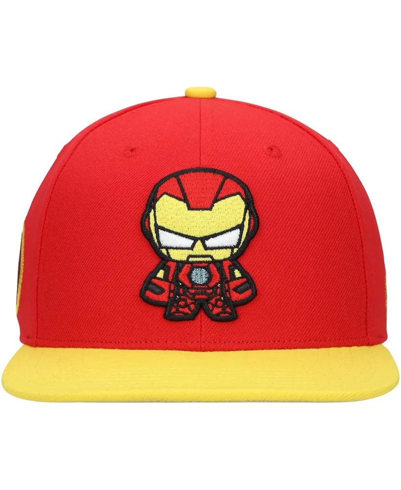 Big Boys and Girls Red Iron Man Character Snapback Hat