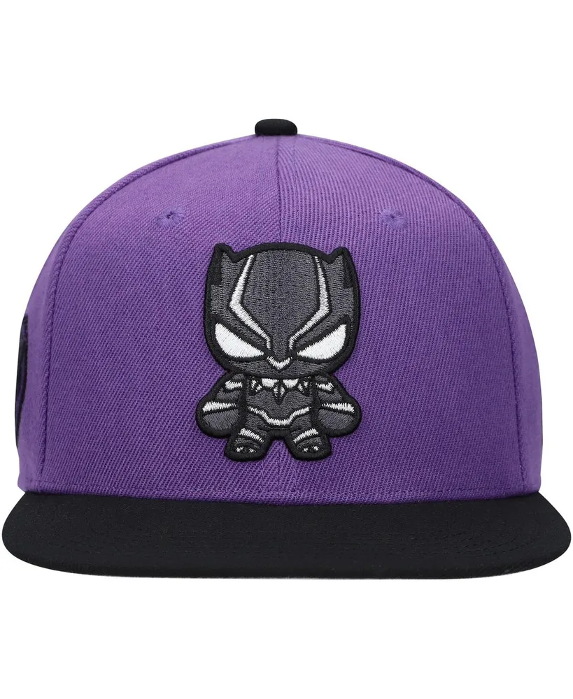 Big Boys and Girls Purple Black Panther Character Snapback Hat