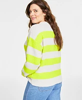 On 34th Women's Shaker Crewneck Long-Sleeve Sweater, Created for Macy's