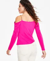 I.n.c. International Concepts Petite Chain-Strap Off-The-Shoulder Top, Created for Macy's