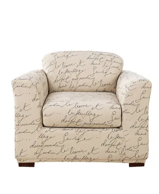 Waverly Stretch Pen Pal 2 Piece Chair Slipcover, 43" x 40"