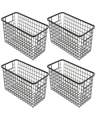 Smart Design Nestable 6" x 12" x 6" Basket Organizer with Handles