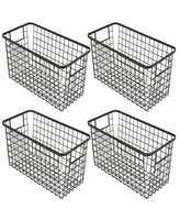 Smart Design Nestable 6" x 12" x 6" Basket Organizer with Handles