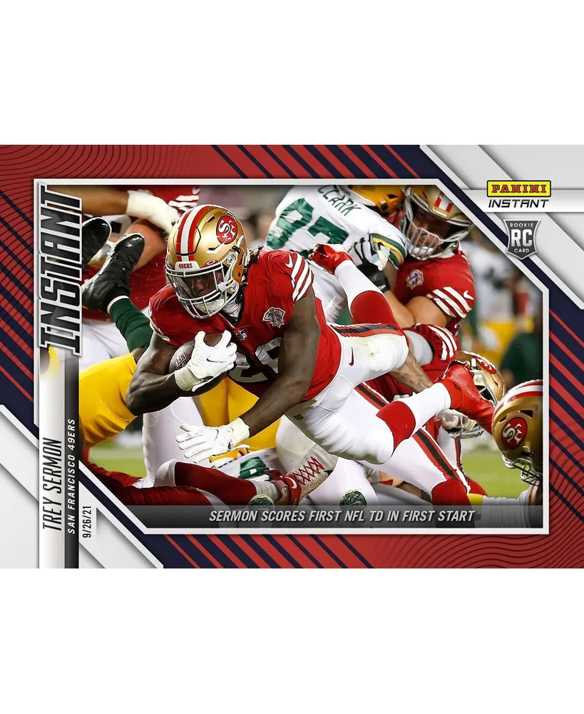 Trey Sermon San Francisco 49ers Parallel Panini America Instant Nfl Week 3 1st Rushing Touchdown Single Rookie Trading Card - Limited Edition of 99