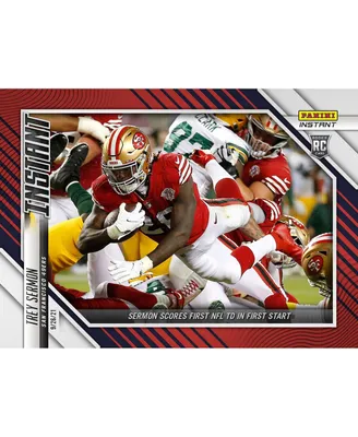 Trey Sermon San Francisco 49ers Parallel Panini America Instant Nfl Week 3 1st Rushing Touchdown Single Rookie Trading Card - Limited Edition of 99