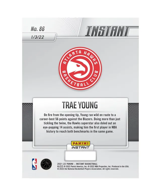 Panini America Trae Young Atlanta Hawks Fanatics Exclusive Parallel Panini  America Instant Young Pours in a Career-Best 56 Points Single Trading Card