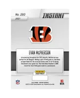 Evan McPherson Cincinnati Bengals Parallel Panini America Instant Super Bowl Lvi McPherson Ties Nfl Playoff Record Single Rookie Trading Card