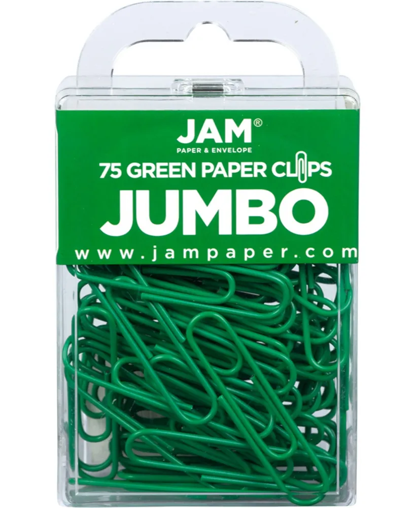 Jam Paper Colorful Jumbo Paper Clips - Large 2" - Paperclips - 75 Per Pack