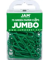 Jam Paper Colorful Jumbo Paper Clips - Large 2" - Paperclips - 75 Per Pack