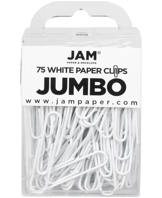 Jam Paper Colorful Jumbo Paper Clips - Large 2" - Paperclips - 75 Per Pack