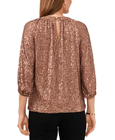 Vince Camuto Women's Keyhole Detail Raglan Sleeve Top