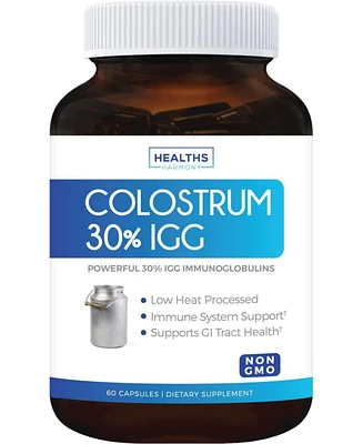 Healths Harmony Colostrum 30 Igg Capsules, Colostrum Supplement for Gut Health and Immune Support, Healths Harmony, 60ct