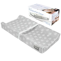 Jool Baby Baby Contoured Changing Pad - Waterproof & Non-Slip Design, Includes a Cozy, Breathable, & Washable Cover