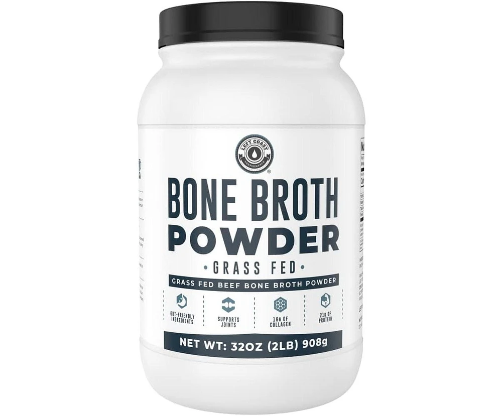 Left Coast Performance Bone Broth Protein, Left Coast Performance, Unflavored, 32 oz